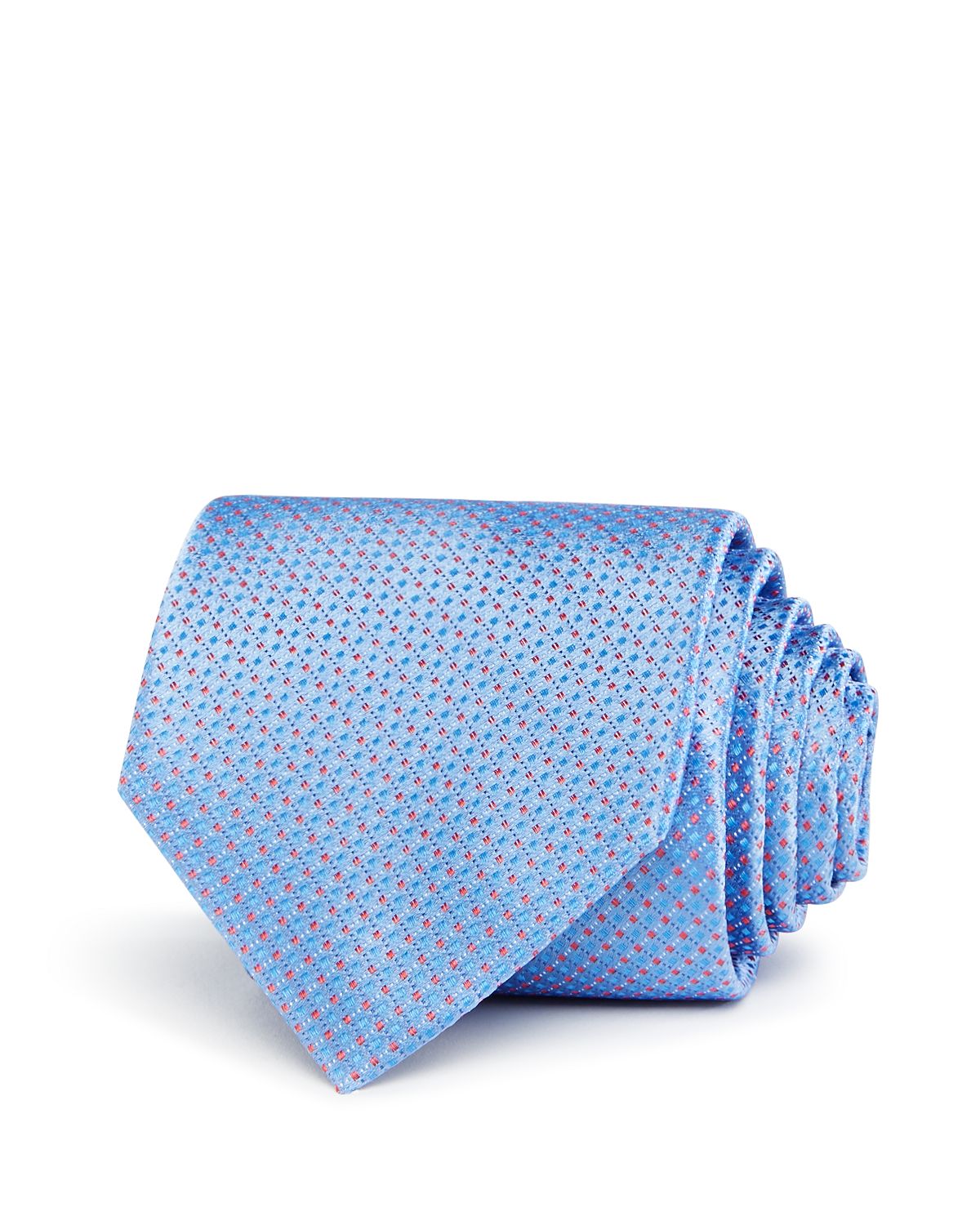 The Men's Store Textured Neat Silk Classic Tie Light Blue