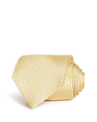 The Men's Store Textured Neat Silk Classic Tie Yellow