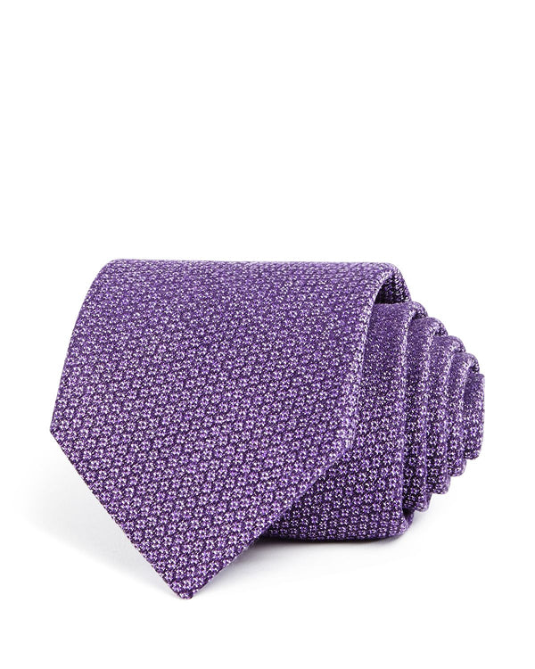 The Men's Store Textured Silk Classic Tie Purple