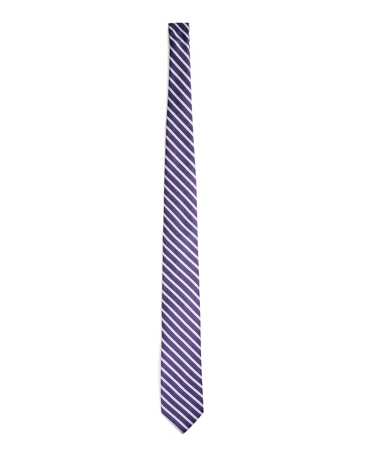 The Men's Store Textured Stripe Silk Classic Tie Lavender