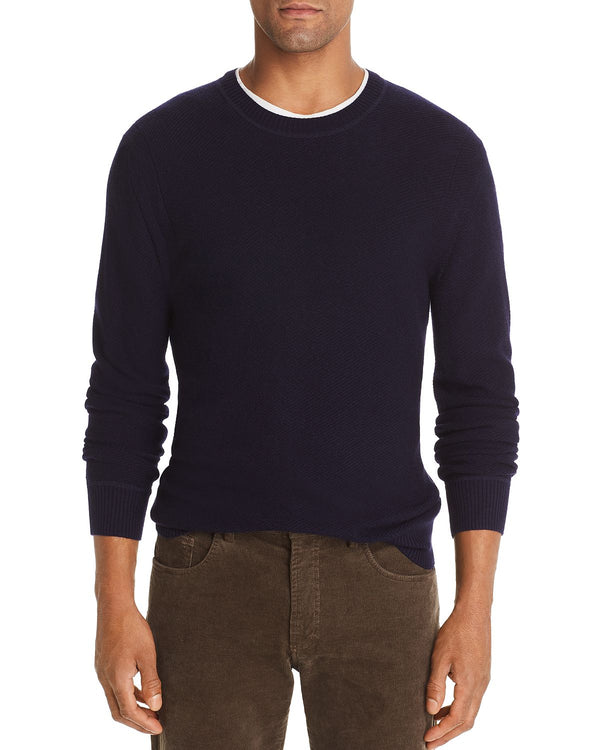 The Men's Store Textured Sweater Navy Blue