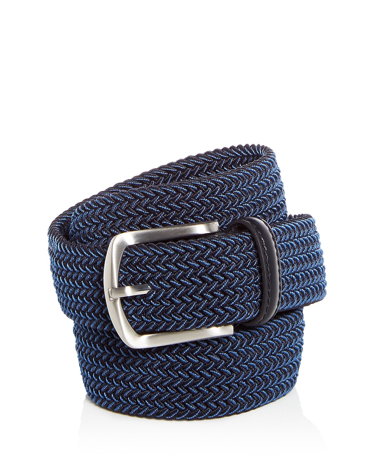 The Men's Store The Men's's Store At Woven Stretch Belt Navy/Blue