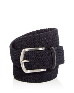 The Men's Store The Men's's Store At Woven Stretch Belt Navy thumbnail 2