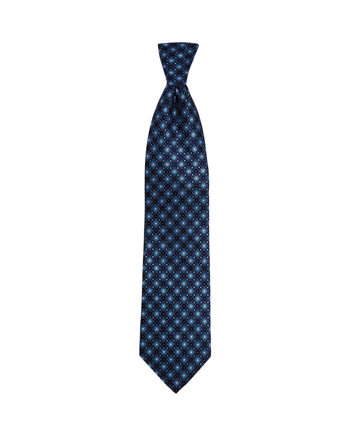 The Men's Store The Store Floral Medallion Classic Necktie Navy/Blue