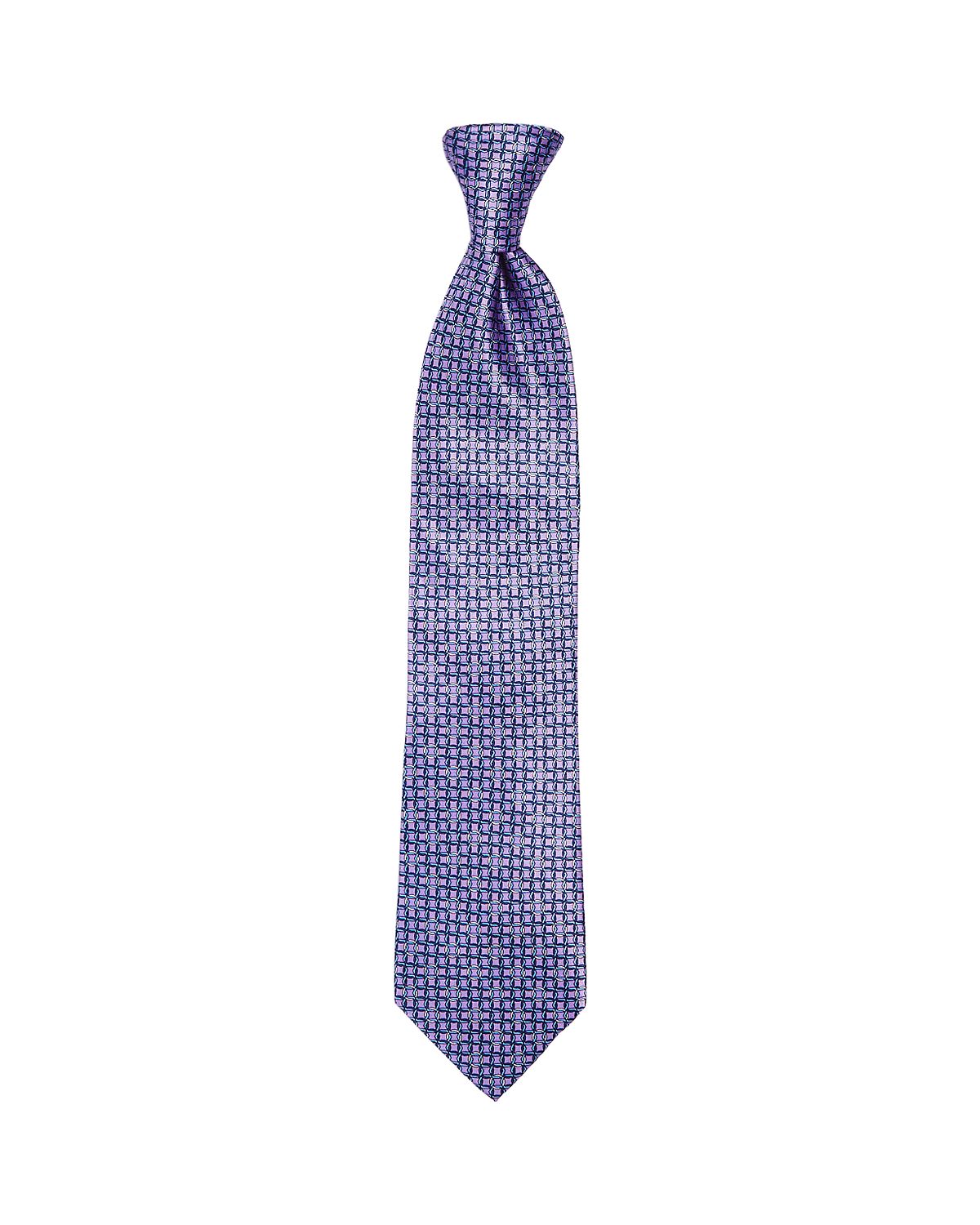 The Men's Store The Store Linked Ring Print Classic Tie Lilac