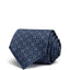 The Men's Store The Store Linked Ring Print Classic Tie Navy/blue