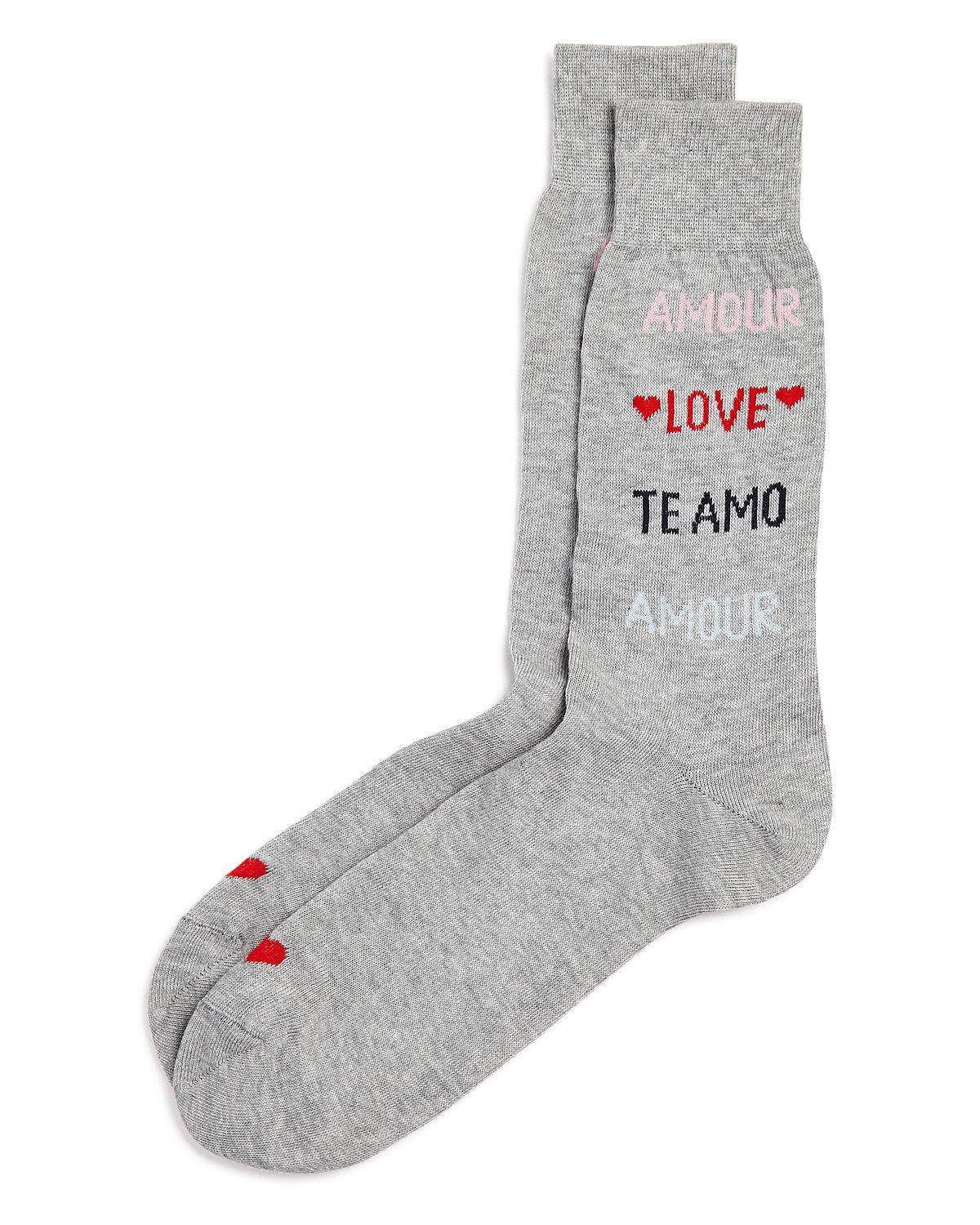 The Men's Store The Store Love Language Socks Gray