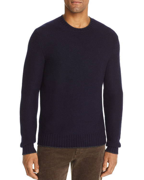 The Men's Store Tipped Crewneck Sweater Navy Blue