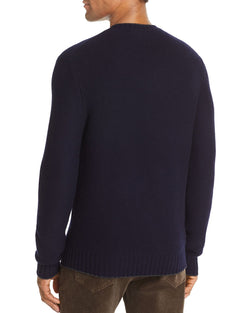 The Men's Store Tipped Crewneck Sweater Navy Blue thumbnail 2