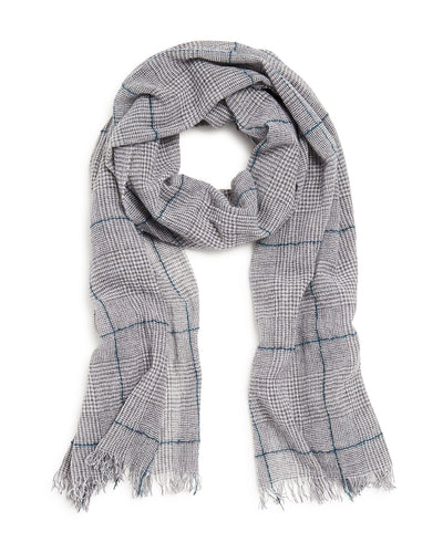 The Men's Store Tonal Plaid Scarf Gray