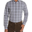 The Men's Store Tri-color Plaid Classic Fit Shirt Gray