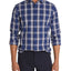 The Men's Store Tri-color Plaid Classic Fit Shirt Navy