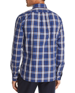 The Men's Store Tri-color Plaid Classic Fit Shirt Navy thumbnail 2