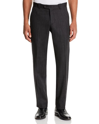 The Men's Store Wool Mlange Classic Fit Pants Charcoal
