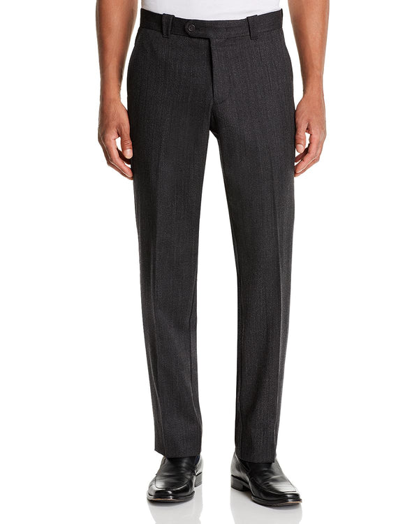 The Men's Store Wool Mlange Classic Fit Pants Charcoal