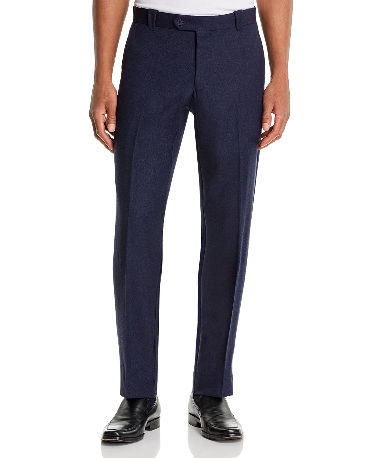The Men's Store Wool Mlange Classic Fit Pants Navy Mix