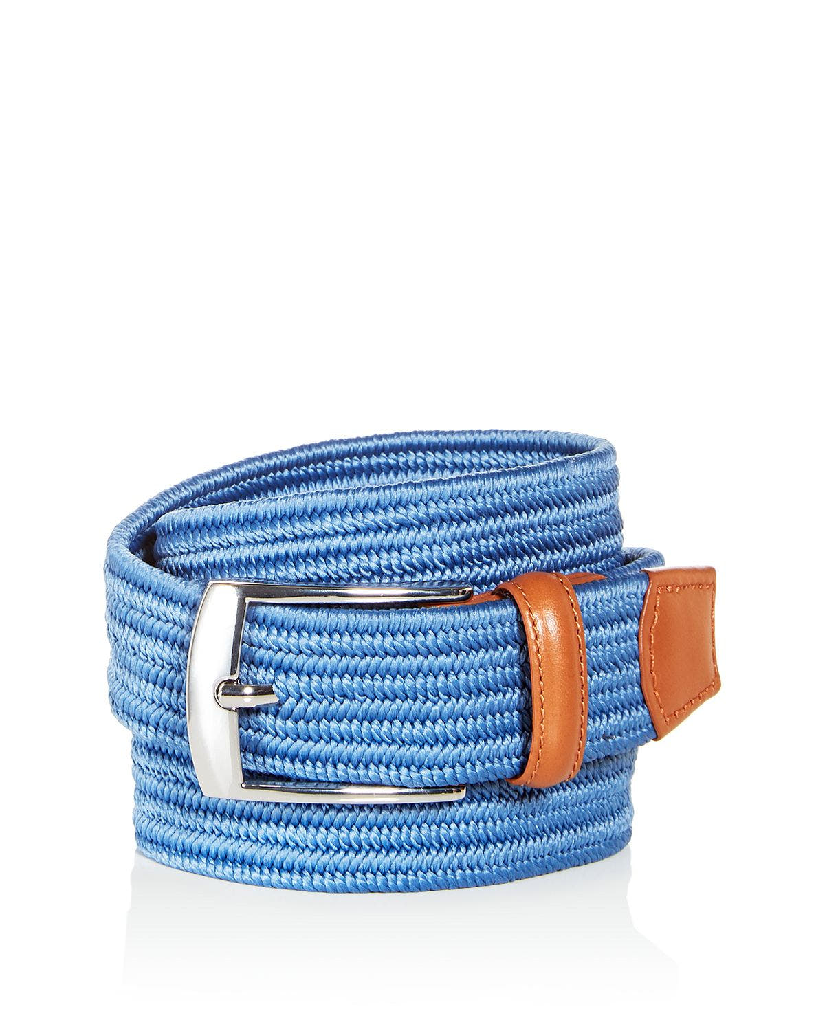 The Men's Store Woven Stretch Belt Blue