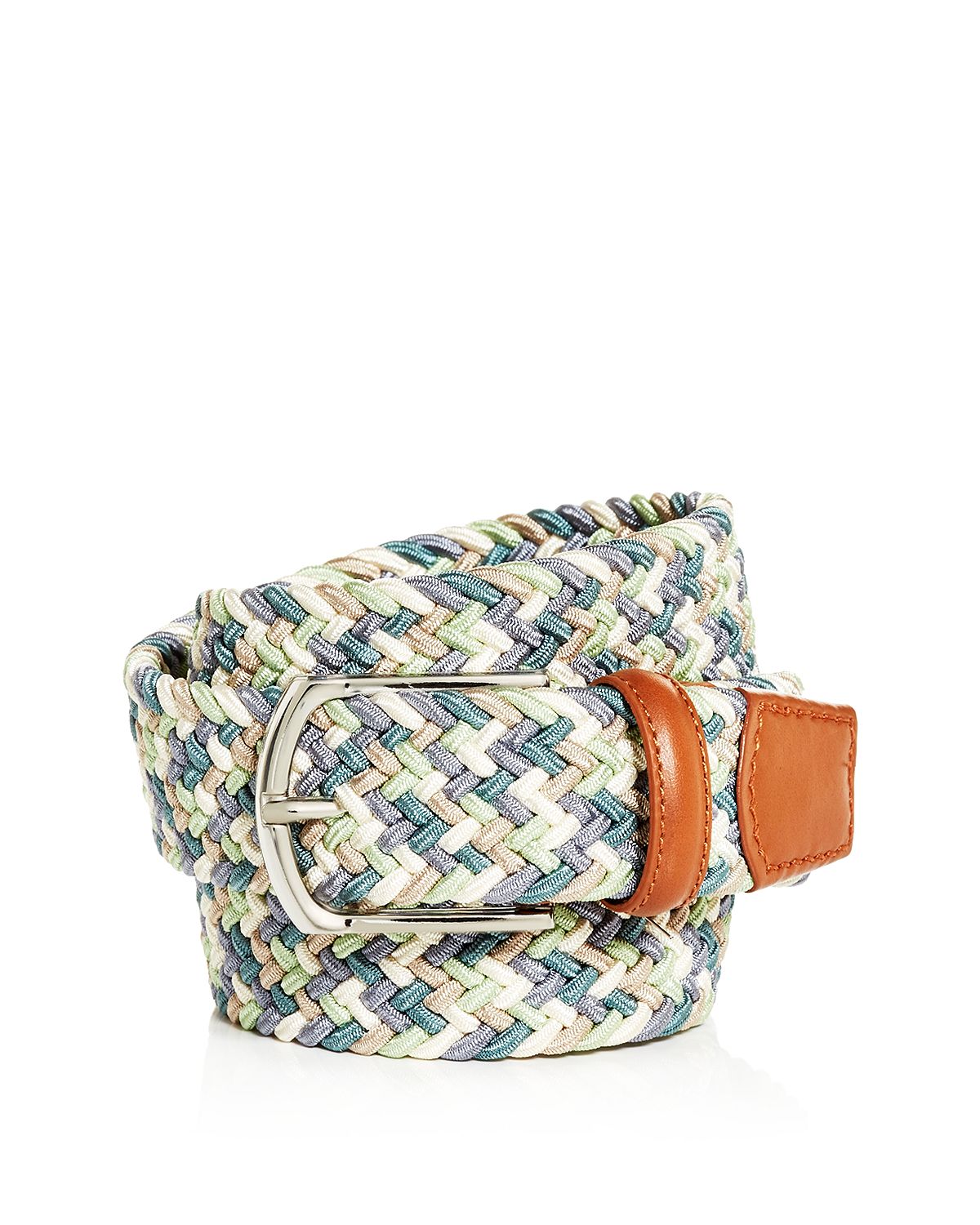 The Men's Store Woven Stretch Belt Blue