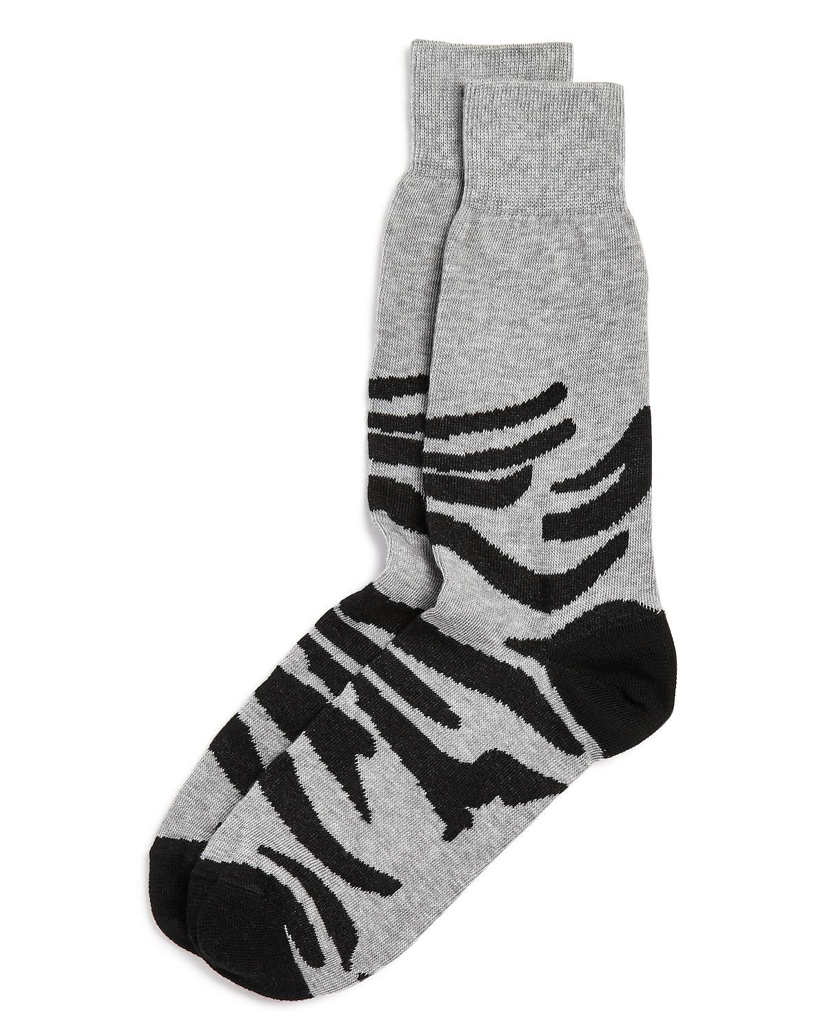 The Men's Store Zebra Socks Gray