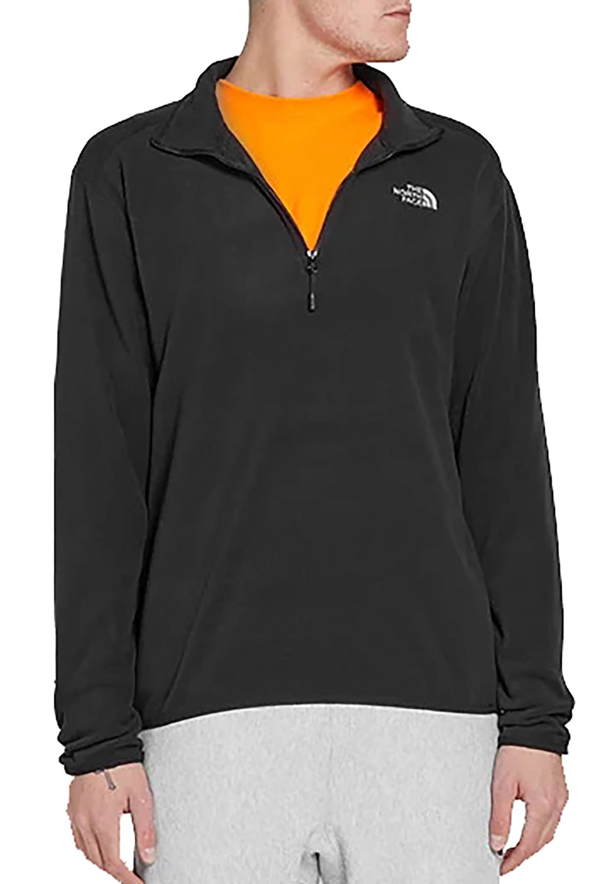 The North Face Black TKA-100 Glacier Fleece Quarter-Zip Pullover