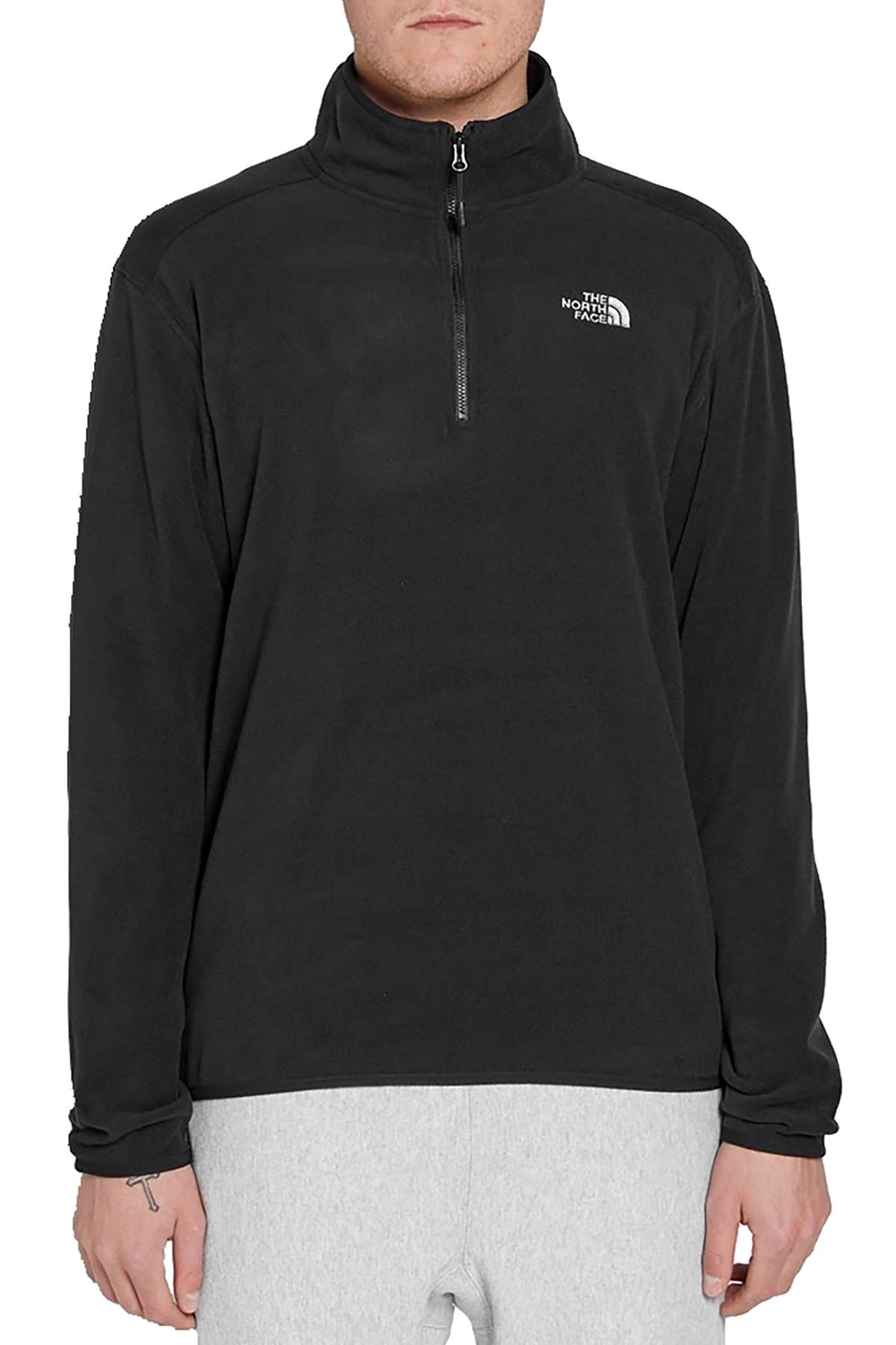 The North Face Black TKA-100 Glacier Fleece Quarter-Zip Pullover