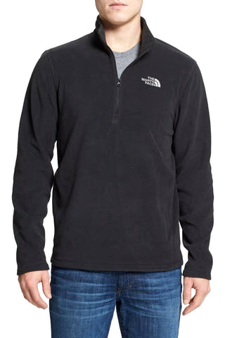 The North Face Black TKA-100 Glacier Fleece Quarter-Zip Pullover