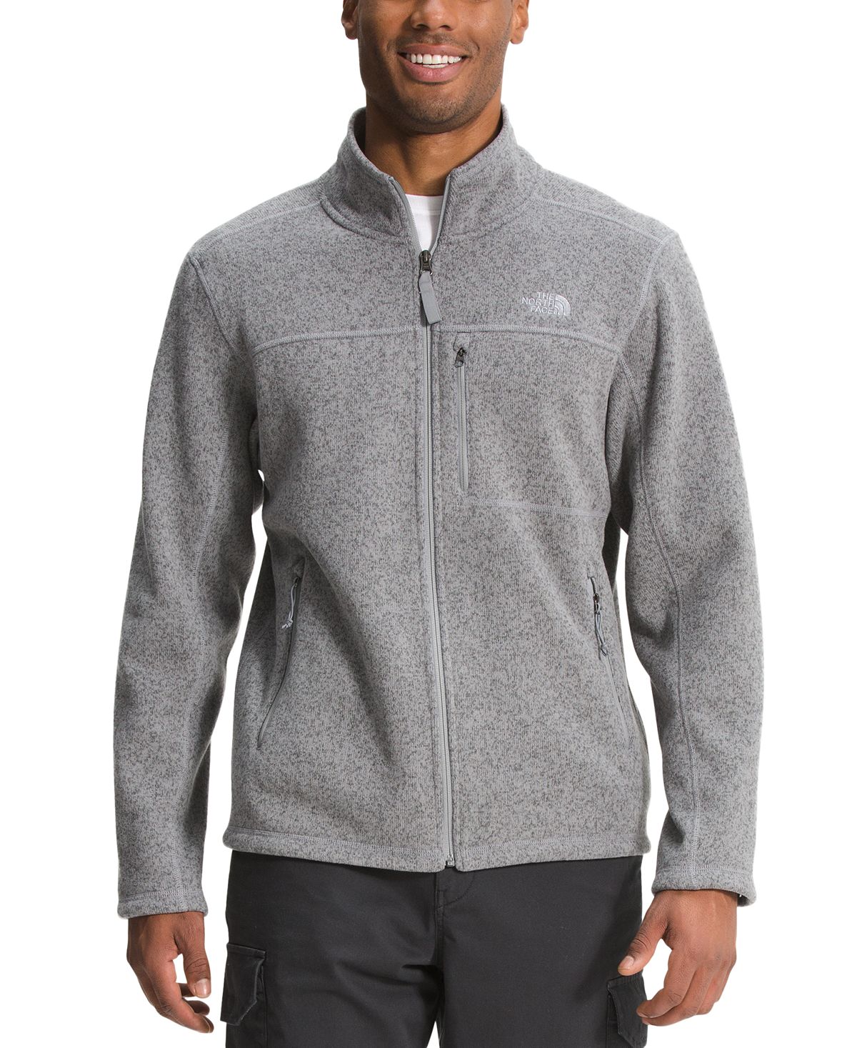 The North Face Gordon Lyons Classic Zip-front Sweater Tnf Medium Grey Heather