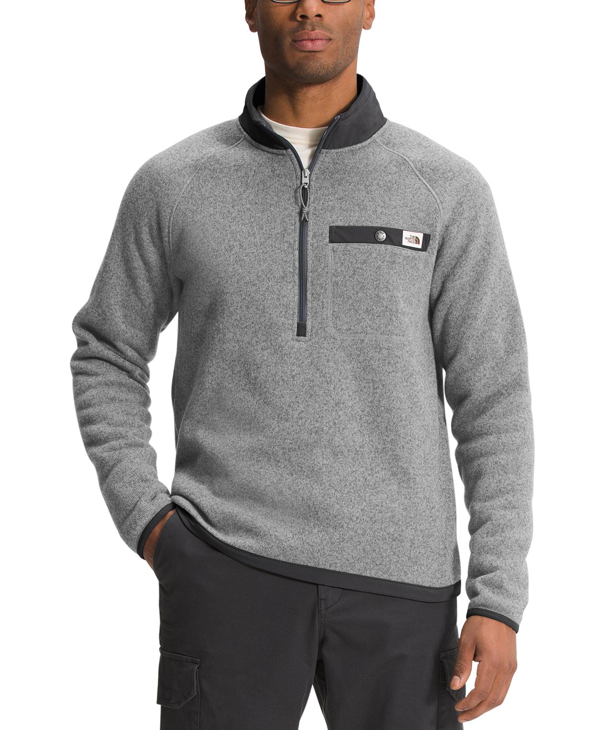 The North Face Gordon Lyons Standard-fit 1/4-zip Fleece Sweater Tnf Medium Grey Heather