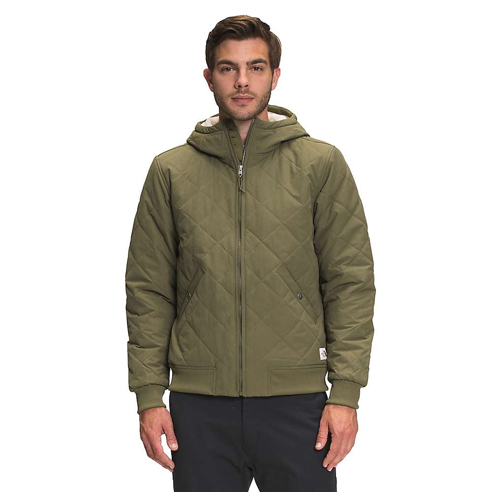 The North Face Men's Cuchillo Insulated Full Zip Hoodie - Small - Burnt Olive Green / Bleached Sand