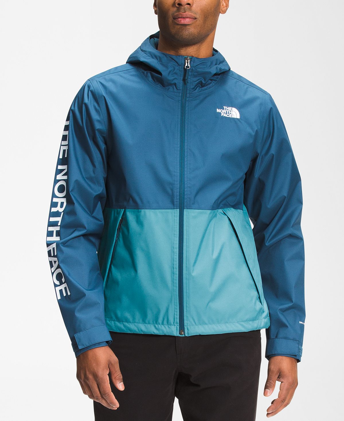 The North Face Millerton Dwr Logo-print Hooded Jacket Monterey Blue/storm Blue