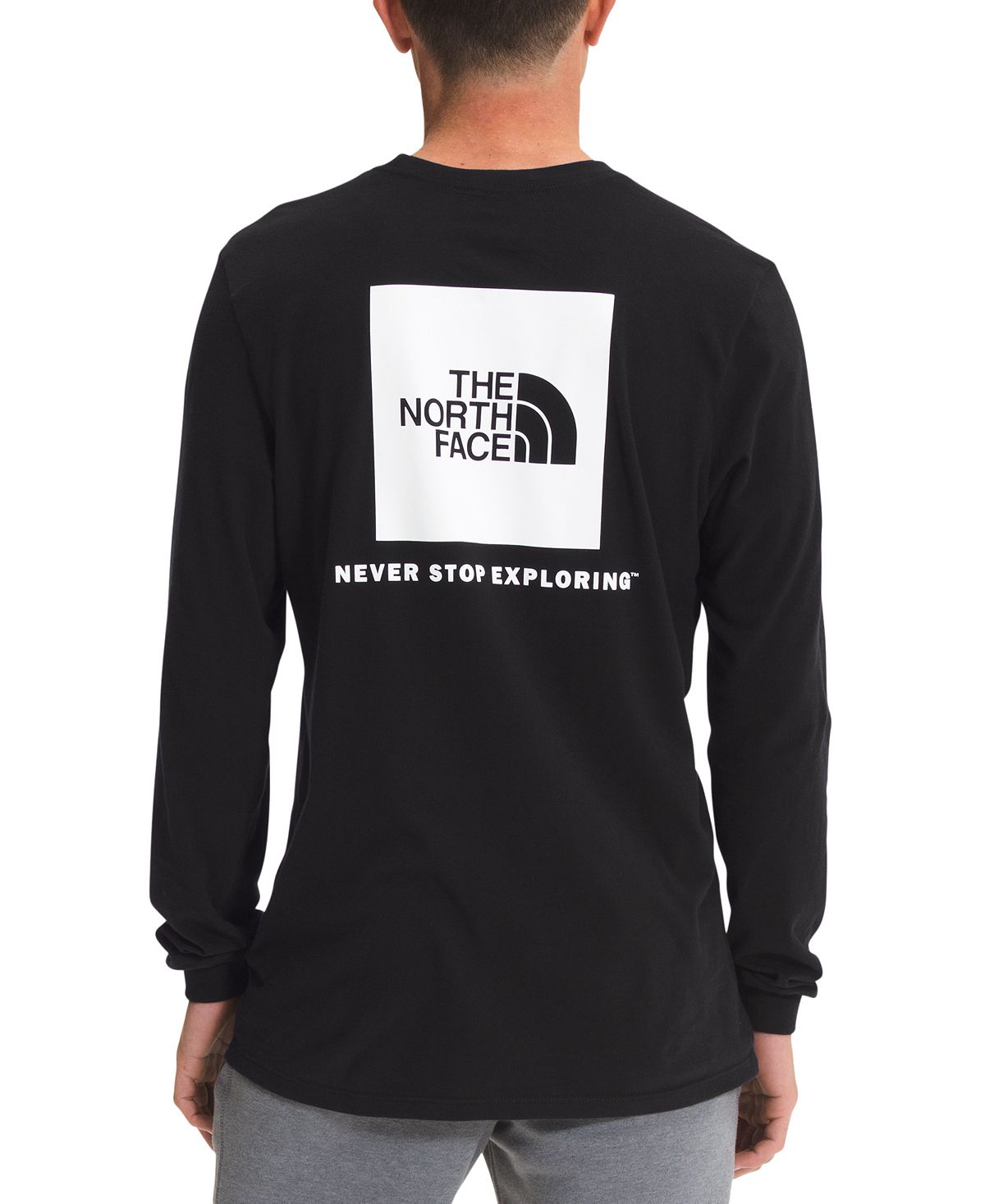 The North Face Never Stop Exploring Box Logo Graphic Long-sleeve T-shirt Tnf Black/tnf White