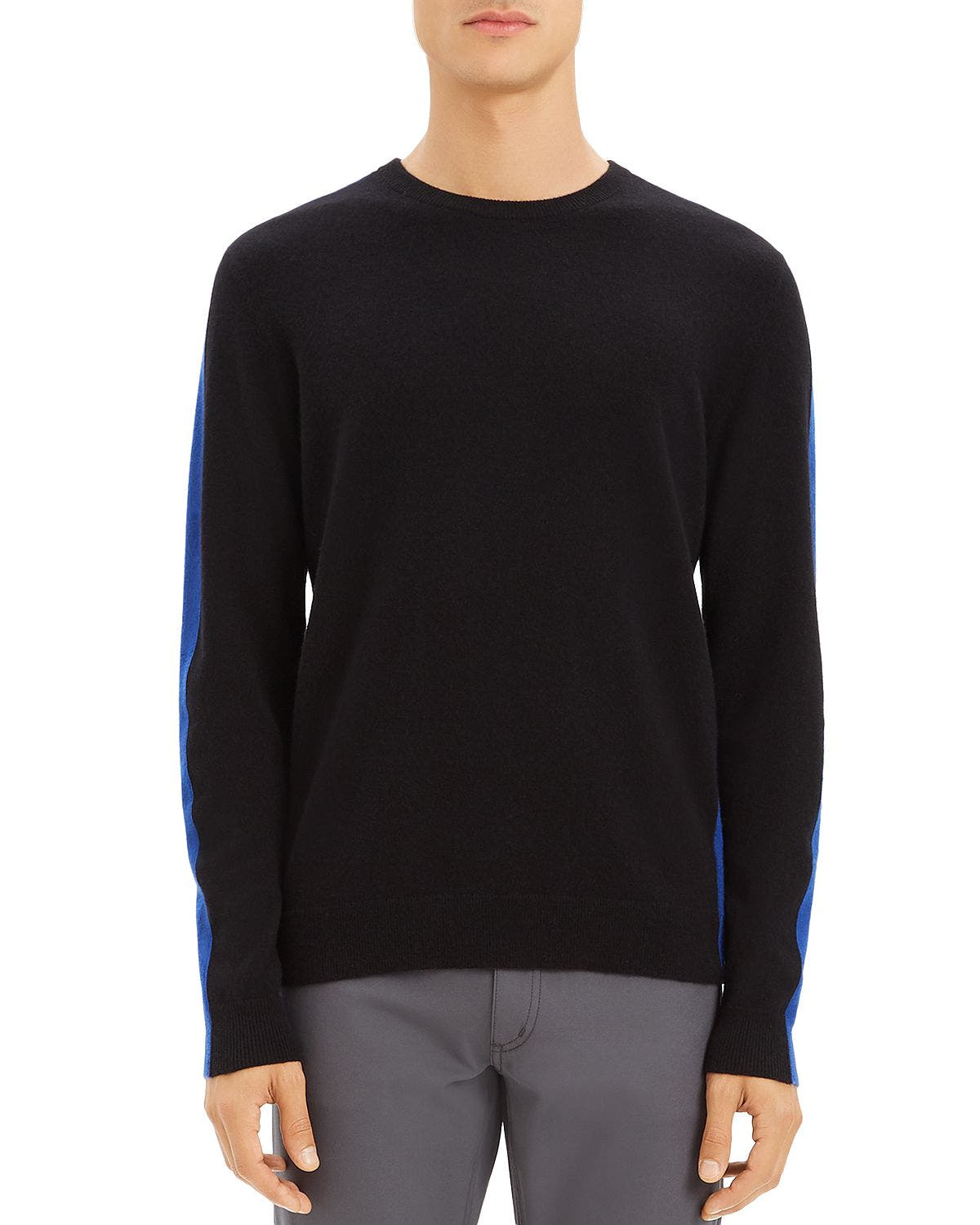 Theory Evers Color-block Cashmere Sweater Black Multi