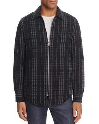 Theory Reversible Zip Shirt Jacket Black Multi