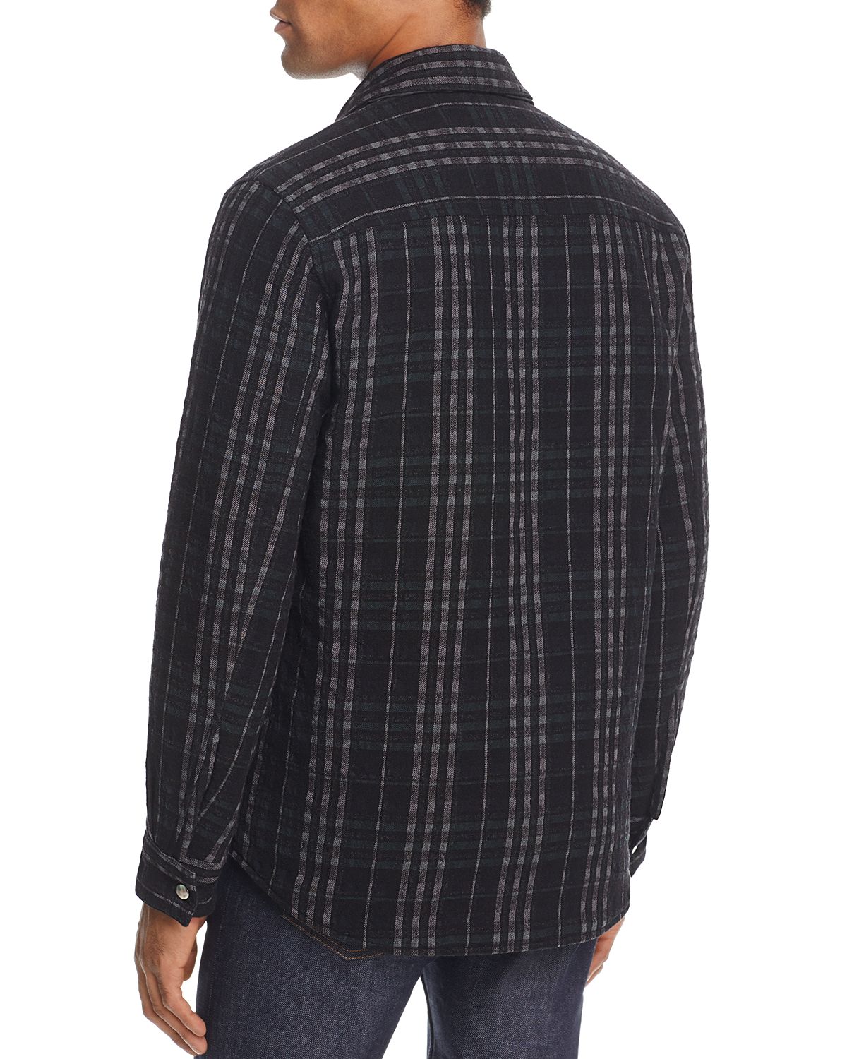 Theory Reversible Zip Shirt Jacket Black Multi