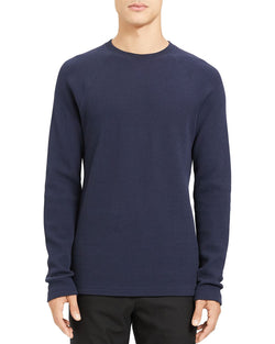 Theory River Waffle Knit Organic Cotton Sweater Eclipse thumbnail 1
