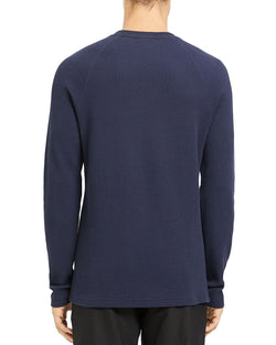 Theory River Waffle Knit Organic Cotton Sweater Eclipse thumbnail 3