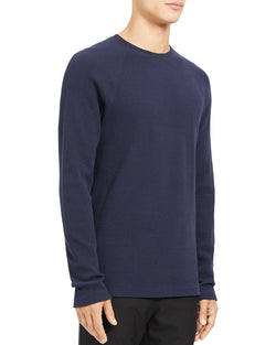 Theory River Waffle Knit Organic Cotton Sweater Eclipse thumbnail 4