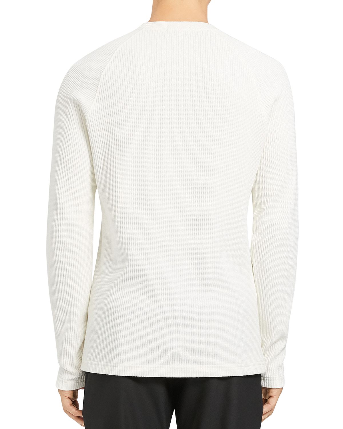 Theory River Waffle Knit Organic Cotton Sweater Ivory