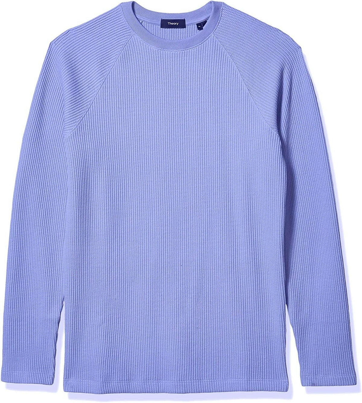 Theory Sweater Blue Crewneck Thermal Knit Pullover