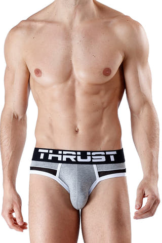 Thrust Grey Sport Mesh Jock Brief