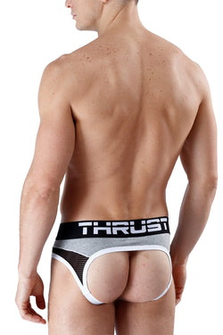 Thrust Grey Sport Mesh Jock Brief thumbnail 3