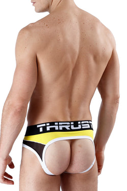 Thrust Yellow Sport Mesh Jock Brief thumbnail 4