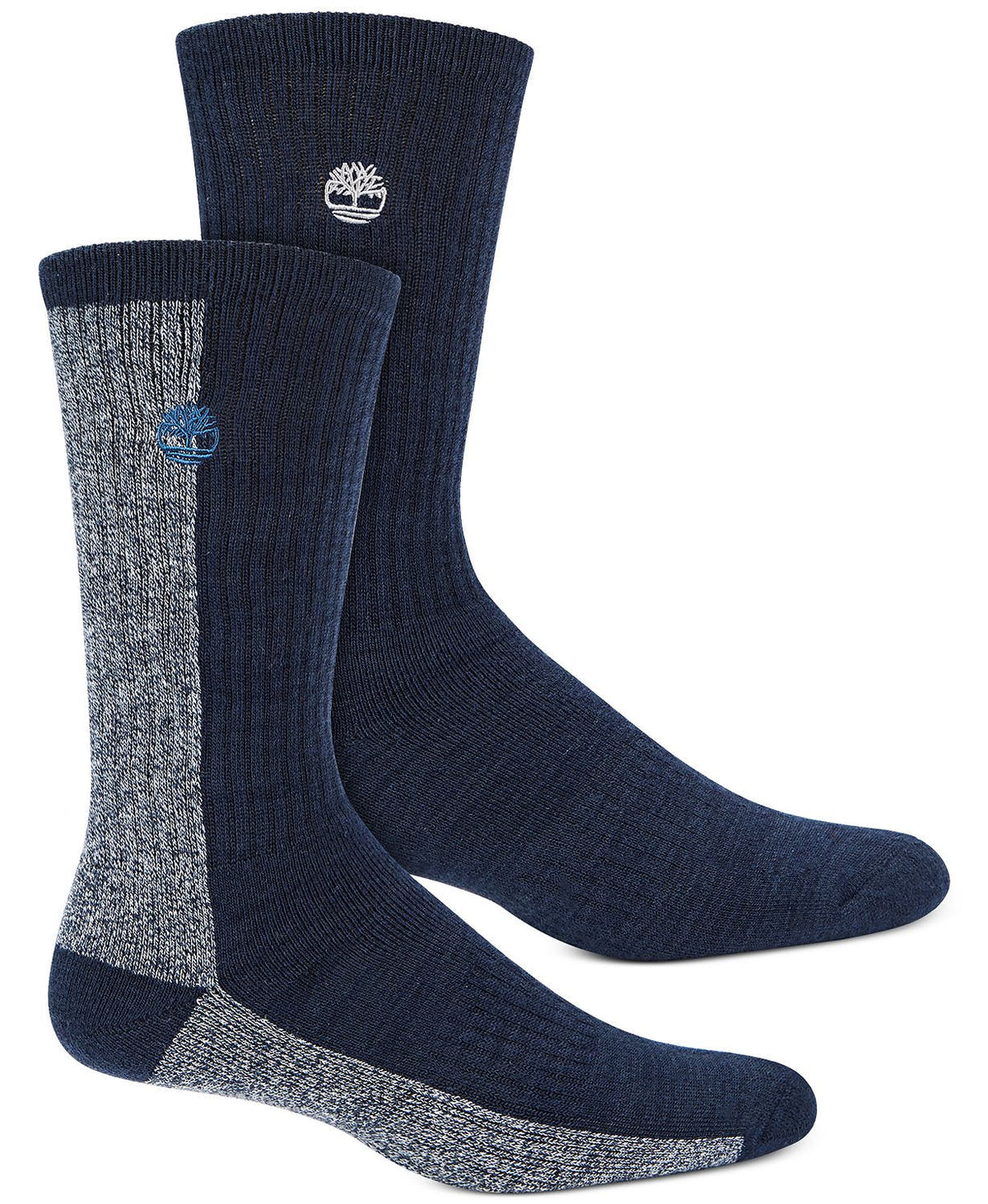 Timberland 2 Pack Colorblocked Boot Socks / Dark Blue