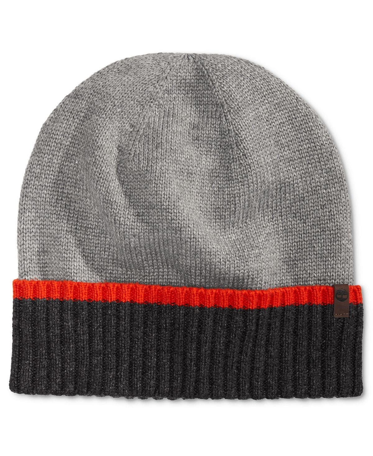 Timberland Colorblocked Cuffed Hat Gray