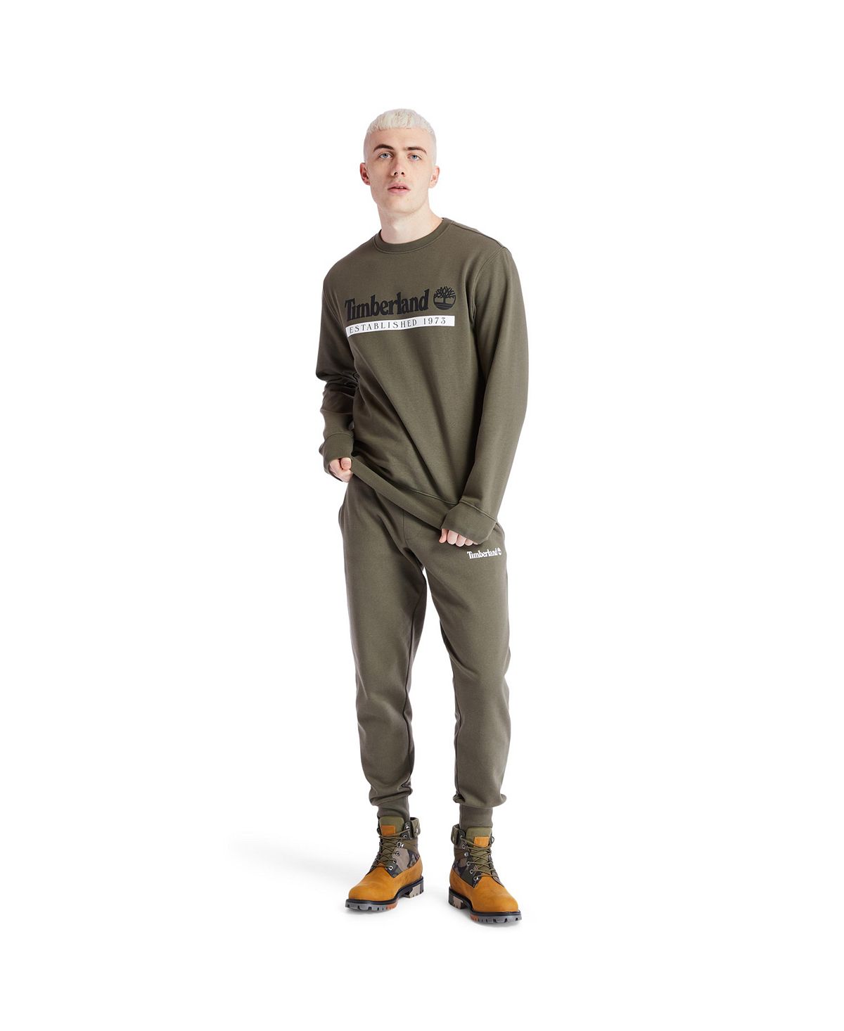 Timberland Core Tree Logo Sweatpant Grape Leaf-white