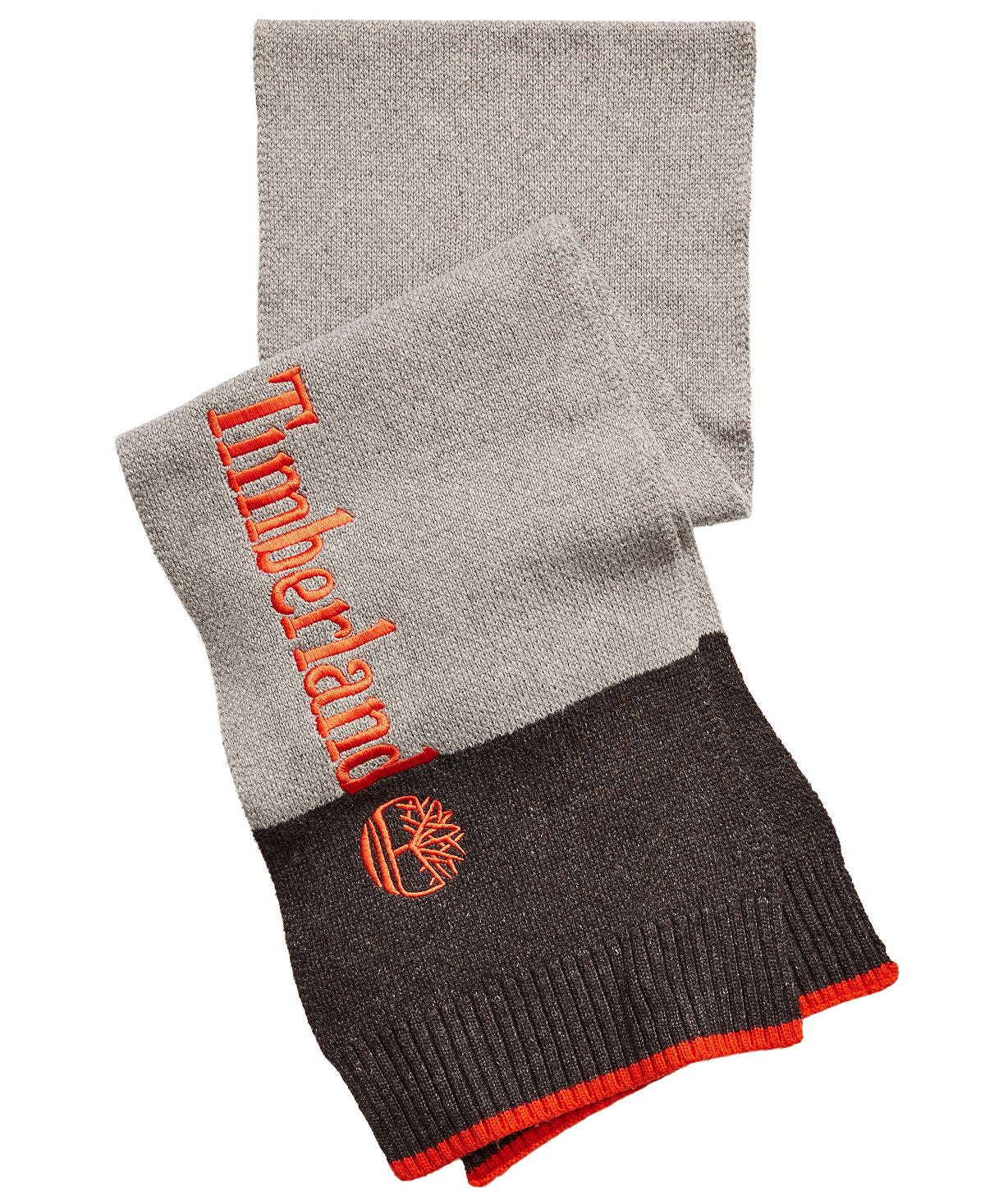 Timberland Timberaland Logo Colorblocked Scarf Gray