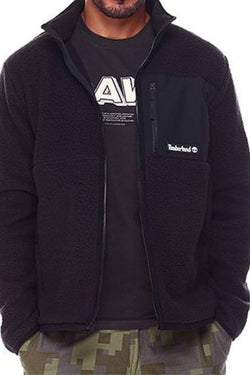 Timberland Yc Outdoor Archive Colorbvlocked Fleece Jacket Black thumbnail 1