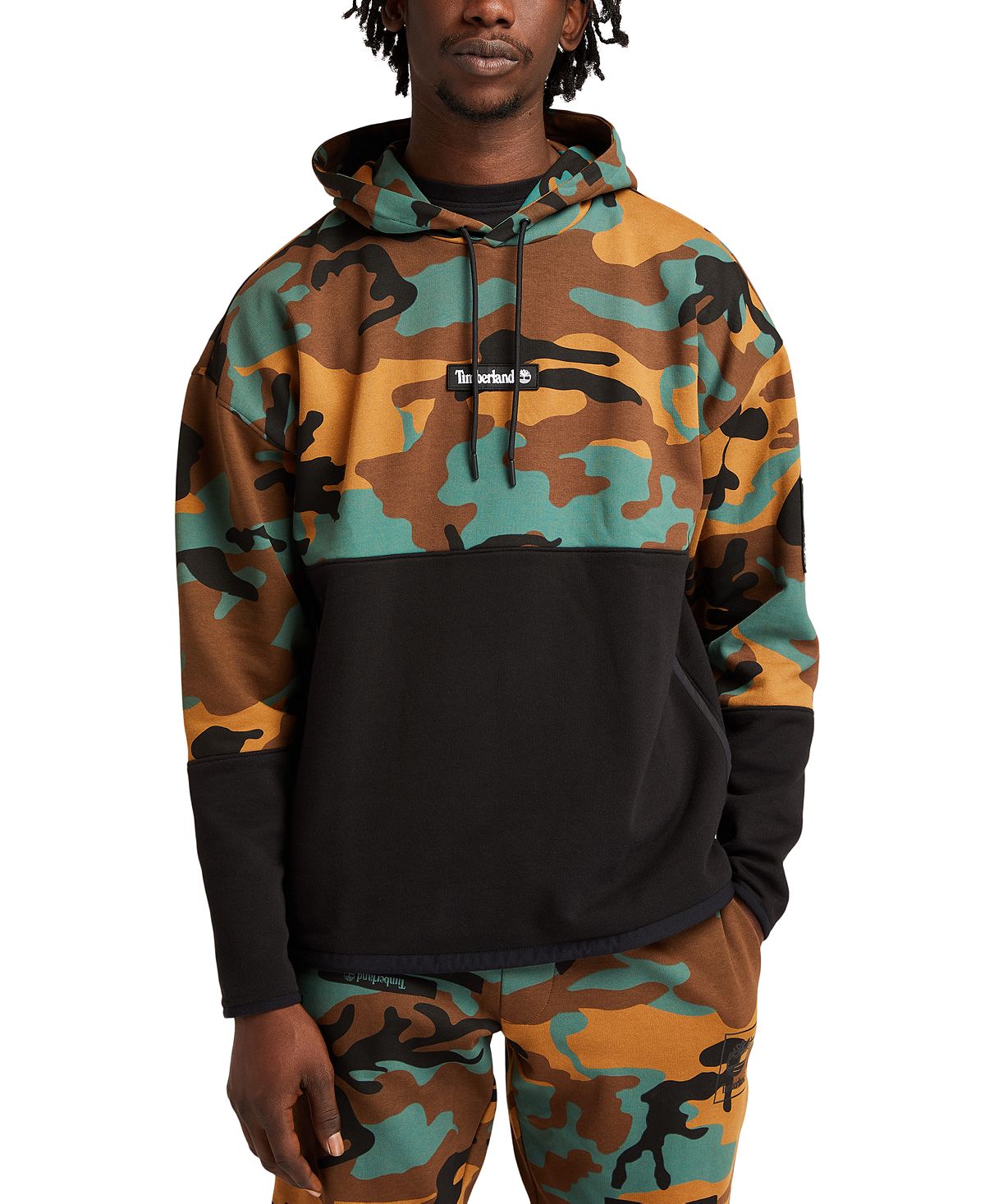 Timberland Yc Regular fit Camouflage Color Blocked Hoodie