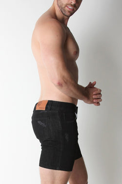 Timoteo Black Calypso Denim Short thumbnail 2