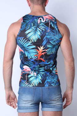 Timoteo Black Flamingo Riviera Mesh Tank Top thumbnail 2